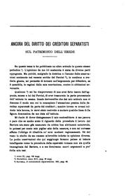 Cover of: Ancora del diritto dei creditori separatisti sul patrimonio delle̕rede