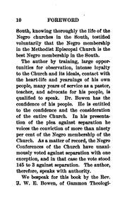 Cover of: An Appeal for Negro Bishops, But No Separation