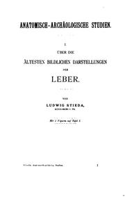 Cover of: Anatomisch-archäologische Studien 1901-1902