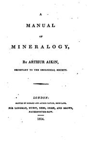 Cover of: A Manual of Mineralogy by Arthur Aikin