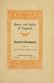 Cover of: Count de Grammont by Count Anthony Hamilton, Count Anthony Hamilton