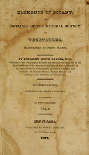 Cover of: Elements of botany by Benjamin Smith Barton