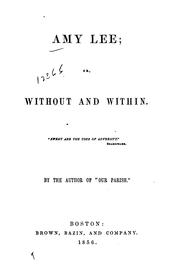 Cover of: Amy Lee, Or, Without and Within by George Canning Hill