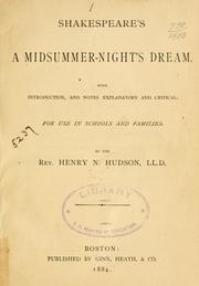 Cover of: Shakespeare's A midsummer-night's dream. by William Shakespeare