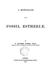 Cover of: A Monograph of the Fossil Estheriae