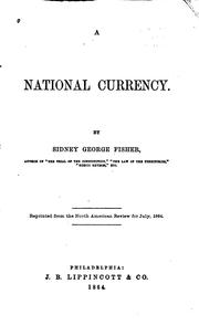 Cover of: A National Currency