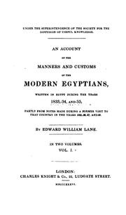 Cover of: An Account of the Manners and Customs of the Modern Egyptians,: Written in ...