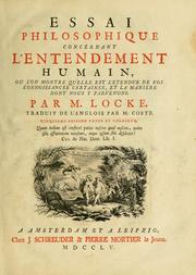 Cover of: Essai philosophique concernant l'entendement humain by John Locke, John Locke