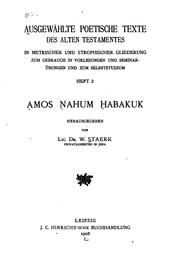 Cover of: Amos Nahum Habakuk