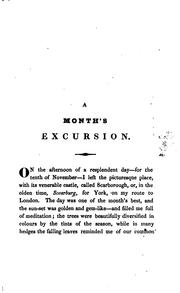 Cover of: A month's excursion by John Cole