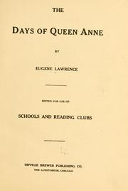 Cover of: Days of Queen Anne