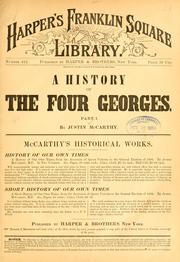 Cover of: history of the four Georges ...