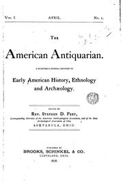 Cover of: The American Antiquarian