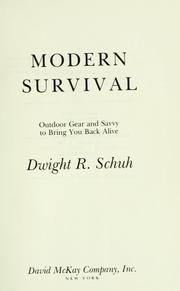 Cover of: Modern survival by Dwight R. Schuh