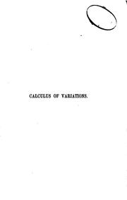 Cover of: An Elementary Treatise on the Calculus of Variations