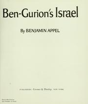 Cover of: Ben-Gurion's Israel by Benjamin Appel