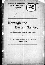 Through the barren lands by J. W. Tyrrell