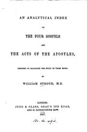 Cover of: An analytical index to the four Gospels and the Acts of the Apostles