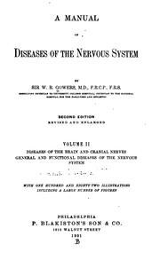 Cover of: A Manual of diseases of the nervous system v. 1, 1902 by W. R. Gowers