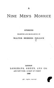 Cover of A Nine Men's Morrice: Stories