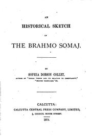 Cover of: An Historical Sketch of the Brahmo Somaj