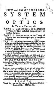 Cover of: A New and Compendious System of Optics
