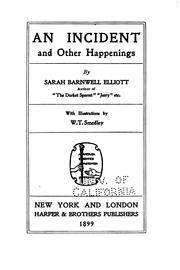 Cover of: An Incident, and Other Happenings