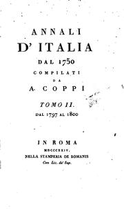 Cover of: Annali d'Italia, 1750-