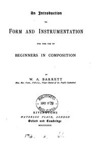 Cover of: An introduction to form and instrumentation