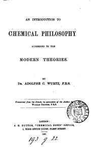 Cover of: An introduction to chemical philosophy, according to the modern theories, tr. from [Leçons de ...
