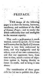 Cover of: An Exposition of the Book of Common Prayer, and Administration of the Sacraments ... According ...