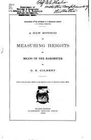 Cover of: A New Method of Measuring Heights by Means of the Barometer