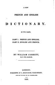 Cover of: A New French and English Dictionary in Two Parts