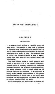 Cover of: An essay on episcopacy