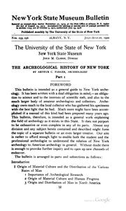 Cover of: The Archeological History of New York by Arthur Caswell Parker