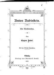 Cover of: Anton Rubinstein: Ein Künstlerleben