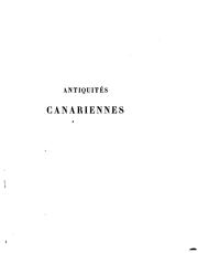 Cover of: Antiquités canariennes, ou, Annotations sur l'origine des peuples qui ...