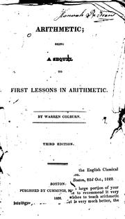 Cover of: Arithmetic: Being a Sequel to First Lessons in Arithmetic by Warren Colburn