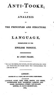 Cover of: Anti-Tooke: Or An Analysis of the Principles and Structure of Language