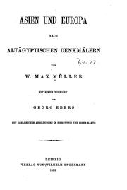 Cover of: Asien und Europa nach altägyptischen Denkmälern,