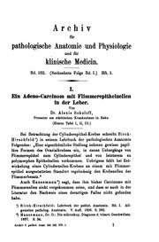 Cover of: Archiv für pathologische Anatomie und Physiologie und für klinische Medicin by Rudolf Ludwig Karl Virchow, Rudolf Ludwig Karl Virchow