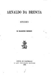 Cover of: Arnaldo da Brescia: Studio