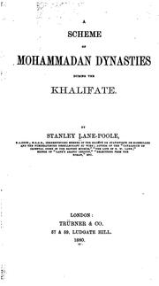 Cover of: A Scheme of Mohammadan dynasties during the khalifate