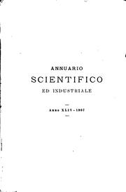 Cover of: Annuario scientifico ed industriale by Augusto Righi