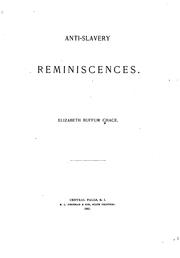 Cover of: Anti-slavery Reminiscences