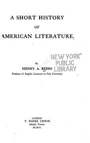 Cover of: A Short History of American Literature