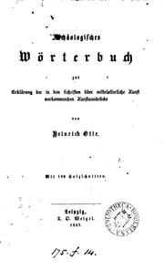 Cover of: Archäologisches Wörterbuch zur Erklärung der in den Schriften über mittelalterliche Kunst ...