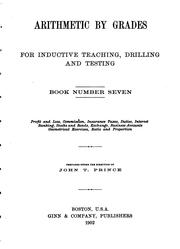 Cover of: Arithmetic by Grades for Inductive Teaching, Drilling and Testing by John Tilden Prince, John Tilden Prince