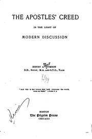 Cover of: The Apostles' Creed in the Light of Modern Discussion