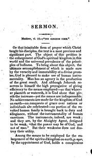 Cover of: A Sermon, Preached at Brandon, (Vt.) on the Sixth Anniversary of the Northwestern Branch of the ...